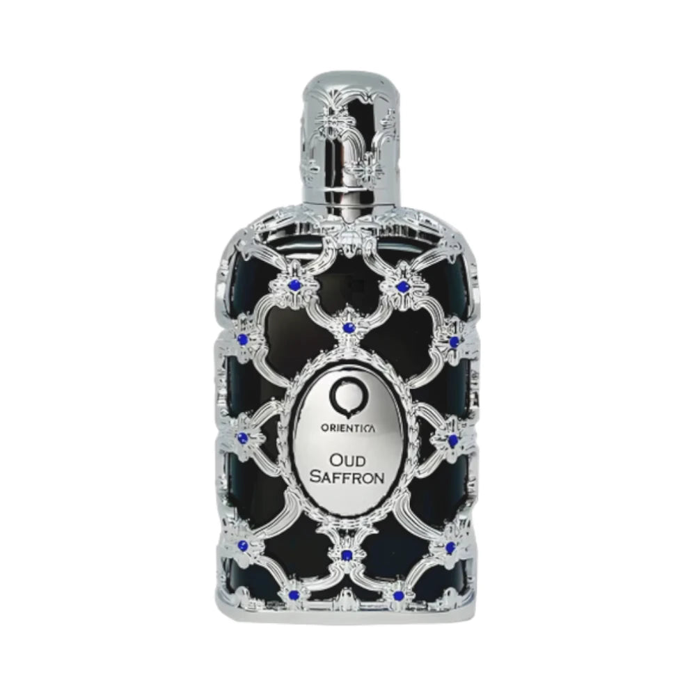 Oud Saffron de Orientica, perfume amaderado especiado unisex con vainilla, azafrán, pachulí, oud y almizcle