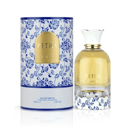 Petra de Lattafa, fragancia floral frutal gourmand con ron, coco y vainilla. Cremosa y seductora.