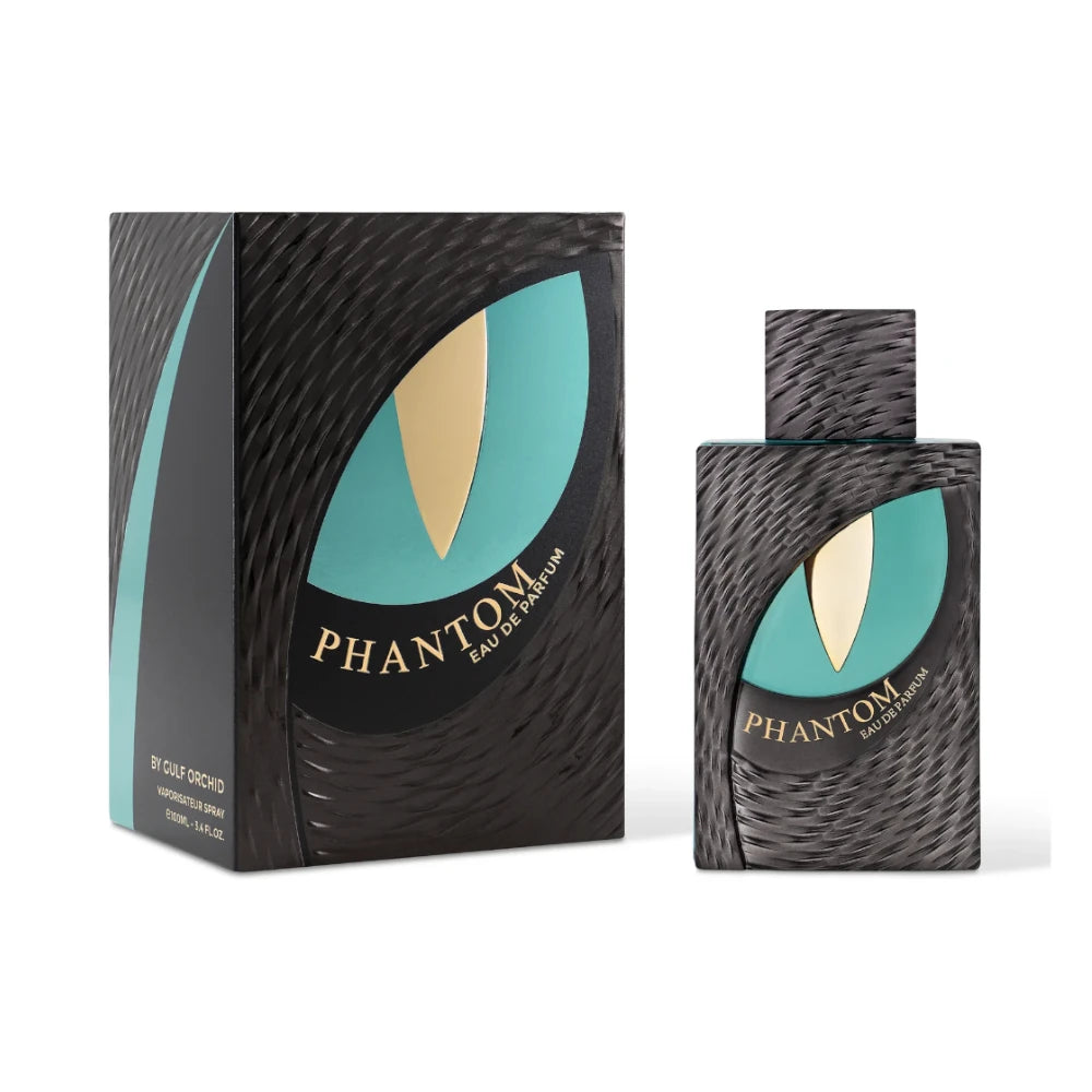 Phantom de Gulf Orchid: frasco y caja del perfume de 100 ml.
