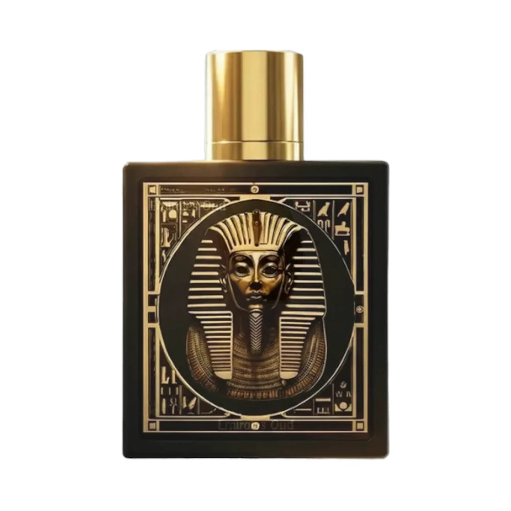 Pharaoh de Rayhaan, fragancia ambarada vainilla con cardamomo, café y vainilla. Cálida y magnética.