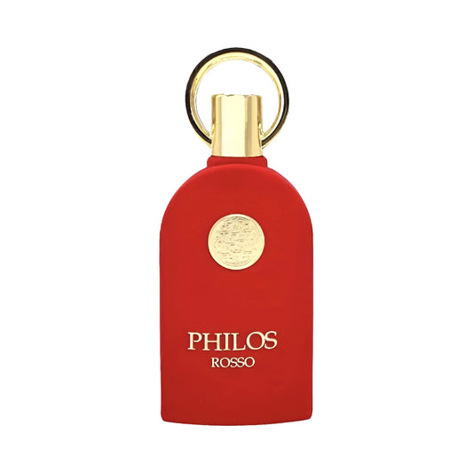 Philos Rosso de Lattafa, perfume árabe ambarado floral de carácter elegante, cálido y envolvente