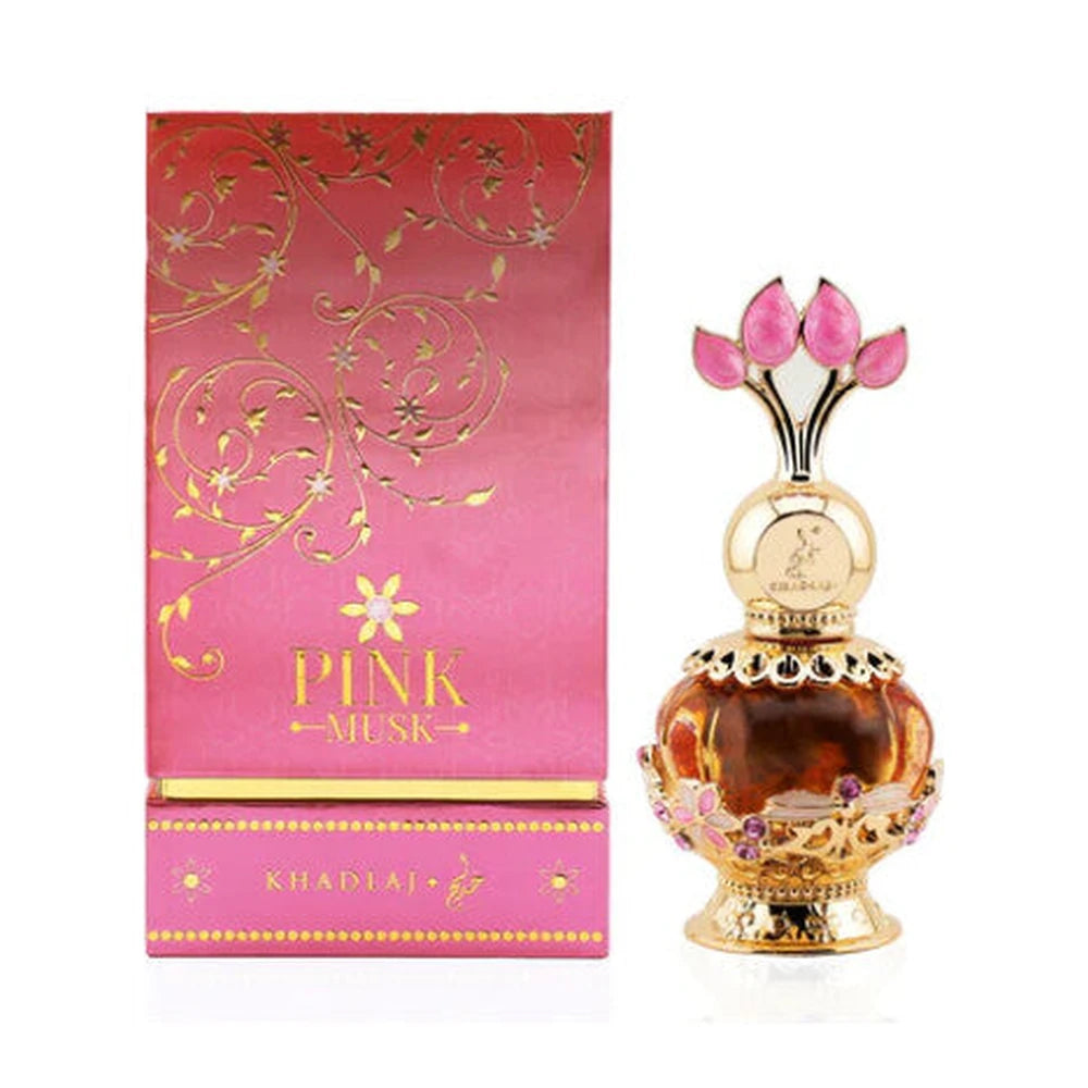 Pink Musk Aceite de Khadlaj, perfume árabe floral frutal de carácter luminoso, fresco y femenino