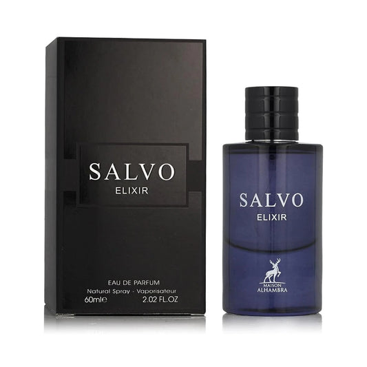 Salvo Elixir de Maison Alhambra, perfume árabe aromático de carácter intenso, elegante y cálido