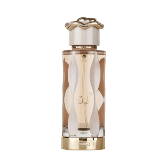 Teriaq de Lattafa, perfume árabe ambarado vainilla de carácter intenso, elegante y sofisticado