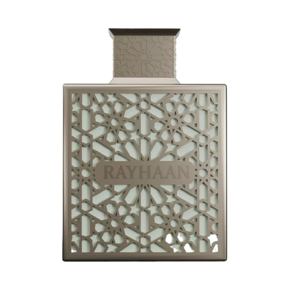 Terra de Rayhaan, fragancia ambarada especiada con cardamomo, azafrán, incienso y oud.