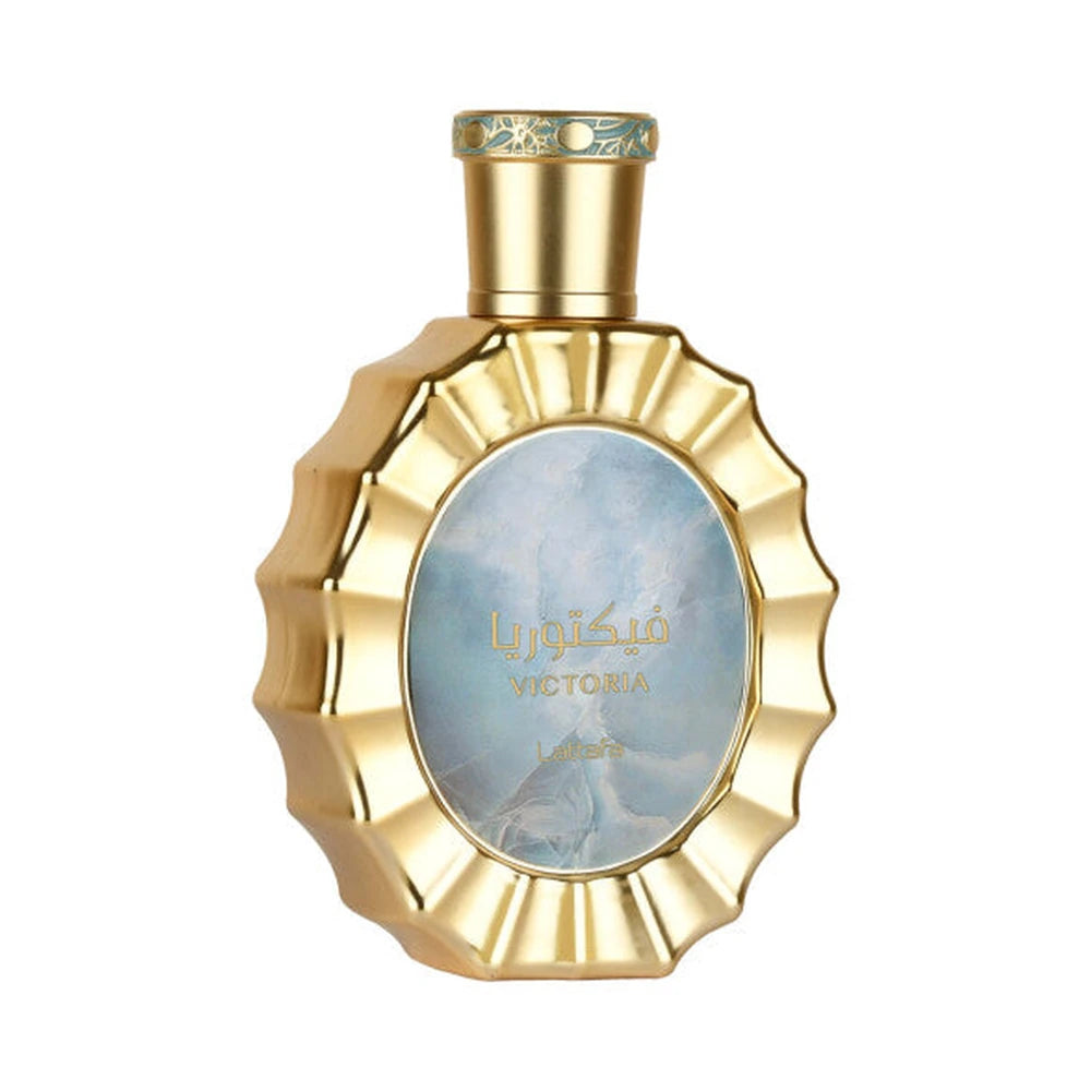 Victoria de Lattafa, perfume árabe floral frutal gourmand de carácter cálido, luminoso y gourmand