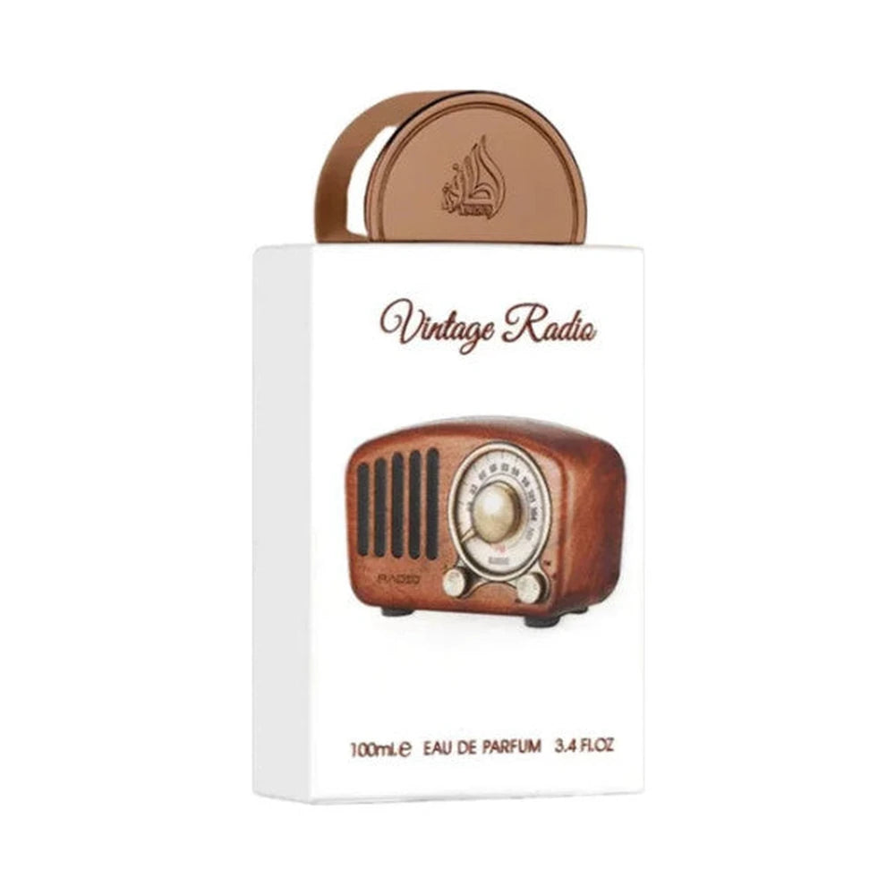 Vintage Radio de Lattafa, perfume árabe amaderado aromático de carácter luminoso, fresco y aromático
