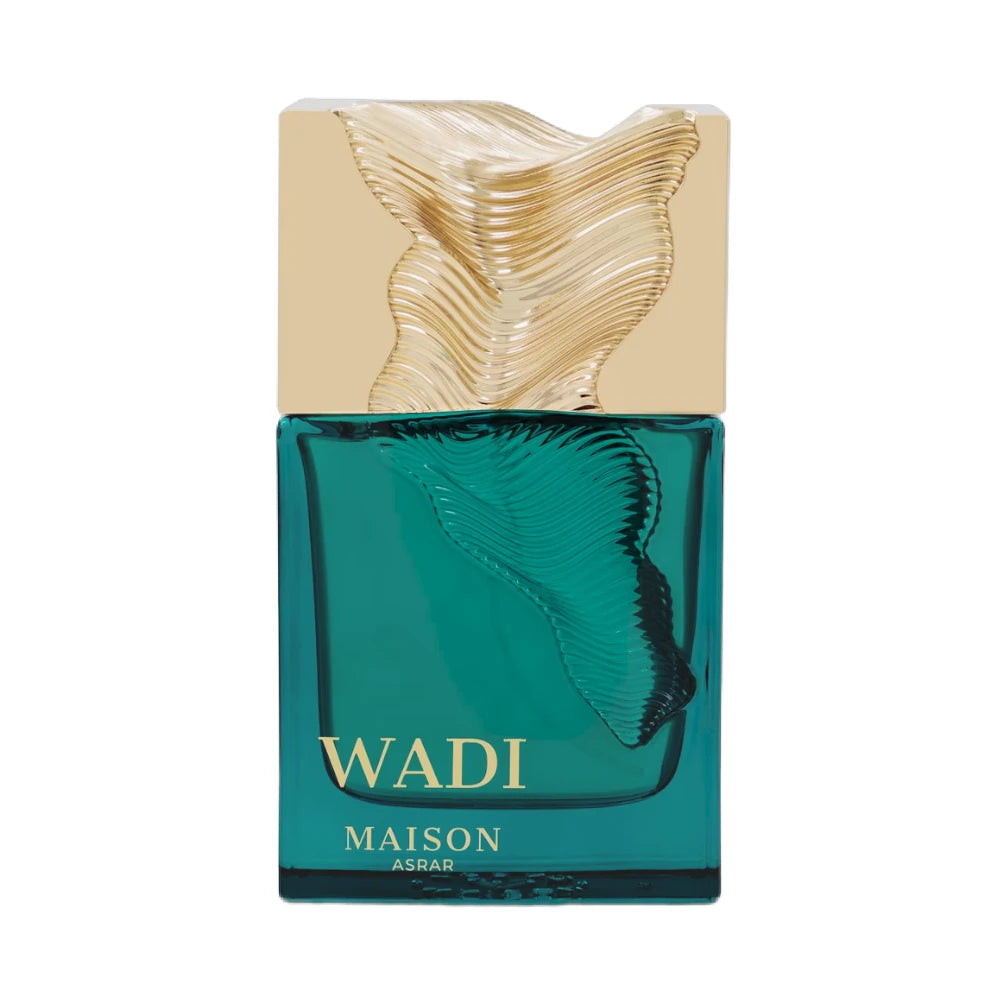 Wadi de Maison Asrar, fragancia ambarada fougère con piña, lavanda y vainilla. Tropical y cálida.