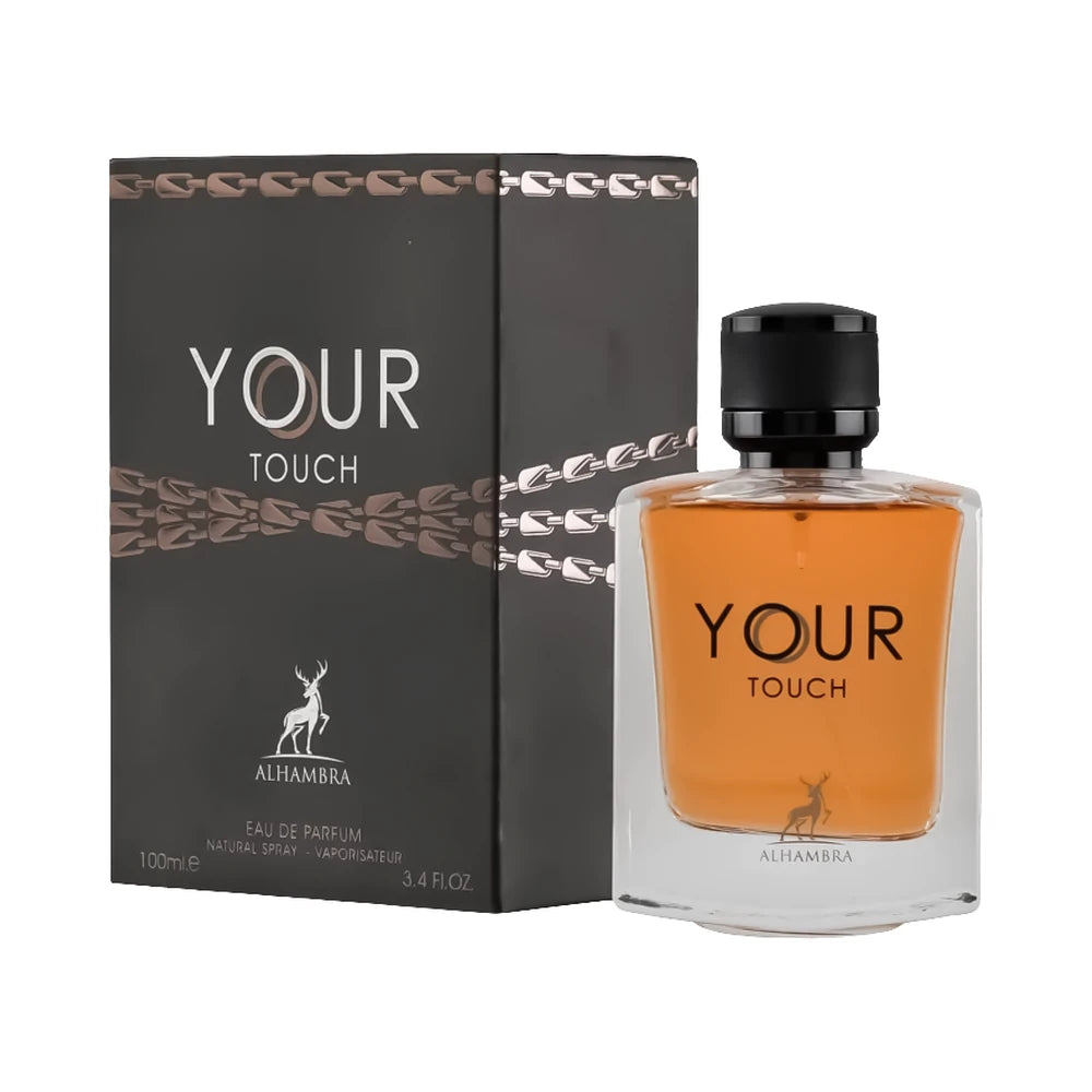 Your Touch de Maison Alhambra, perfume árabe ambarado de carácter elegante, sofisticado y cálido