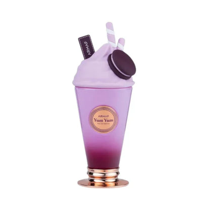 Yum Yum de Armaf, fragancia floral frutal con bayas, cereza, cítricos, vainilla, flores blancas, rosa, ámbar y almizcle. Dulce y femenina.