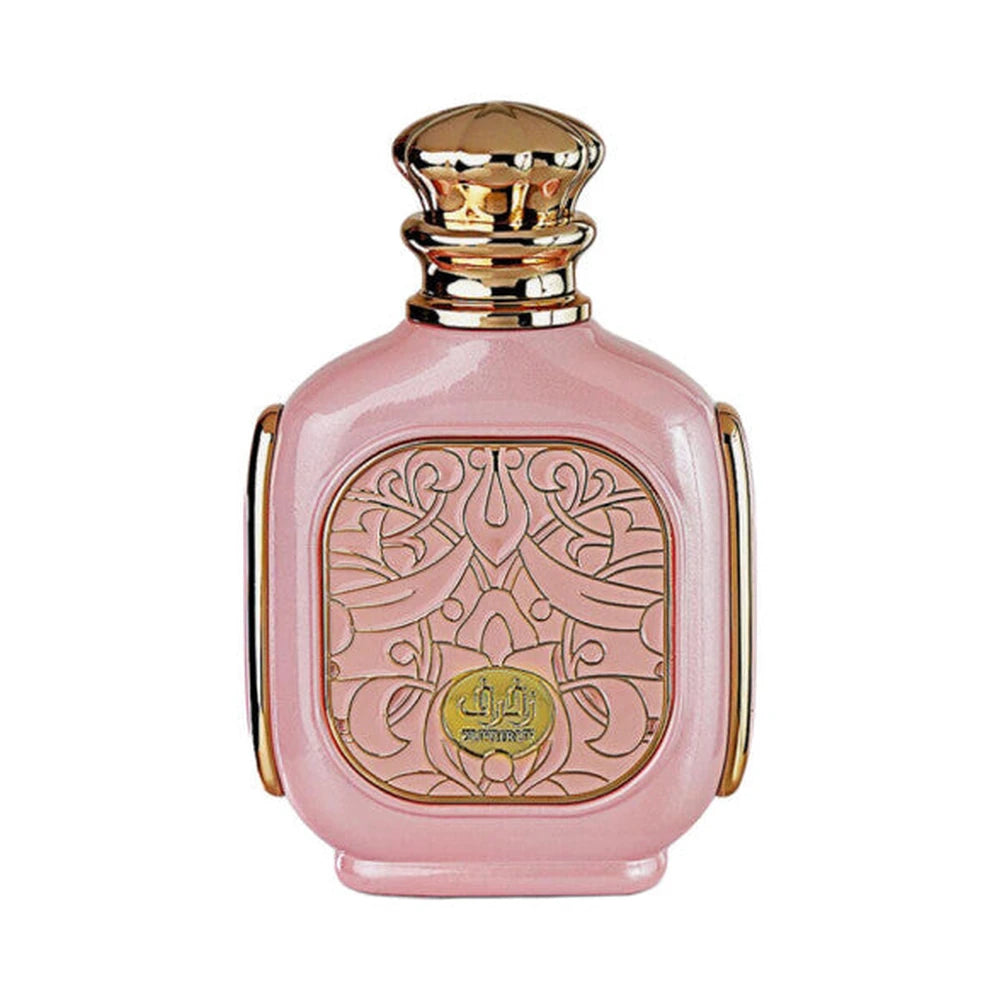 Zukhruf Pink de Zimaya, perfume árabe almizclado floral amaderado de carácter cálido, dulce y amaderado